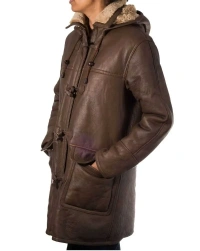 Women-Ginger Leather Coat
