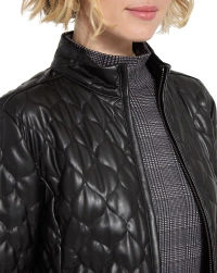 victory-quilted Leather Jacket
