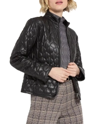 victory-quilted Leather Jacket