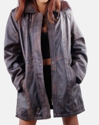 Maria Leather Coat