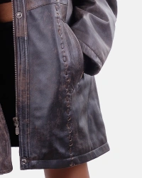 Maria Leather Coat