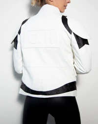 armor-white Leather Jacket